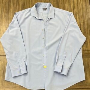 Van Heusen Traveler Blue Slim Fit 4-Way Stretch Dress Shirt